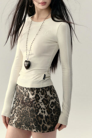 Long Sleeve Lace Panel Top