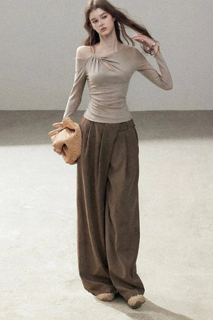 Long-Sleeve Off-Shoulder Top