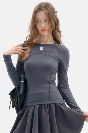 Long Sleeve Retro Rabbit T-Shirt