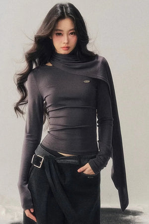 Long-Sleeved Wool Winter Top