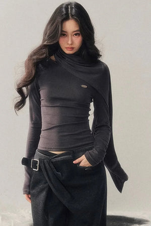 Long-Sleeved Wool Winter Top