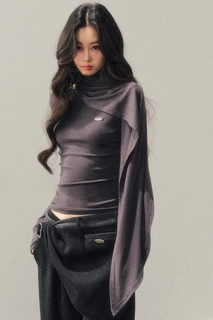Long-Sleeved Wool Winter Top