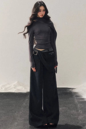 Long-Sleeved Wool Winter Top