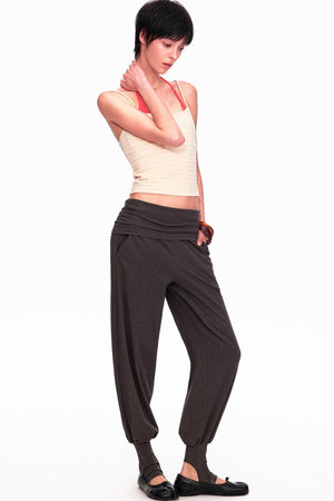 Long-Staple Cotton Knit Stirrup Pants