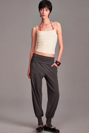 Long-Staple Cotton Knit Stirrup Pants
