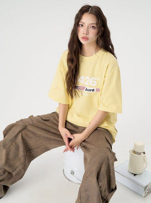 Loose Casual Flag T-Shirt