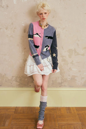 Loose Crew Neck Cardigan