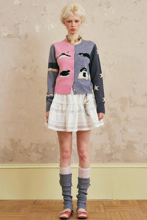 Loose Crew Neck Cardigan