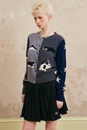 Loose Crew Neck Cardigan