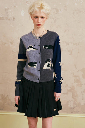Loose Crew Neck Cardigan