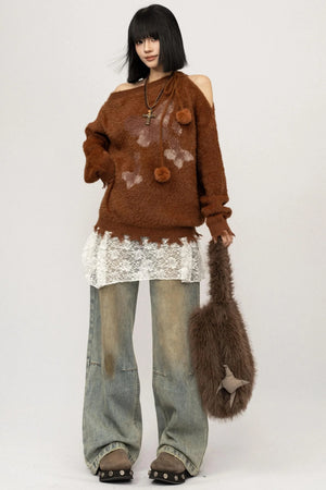 Loose Fit Butterfly Sweater