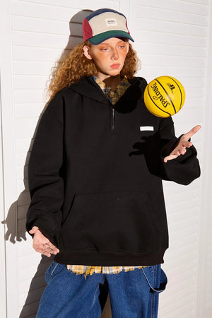 Loose Fit Half-Zip Top
