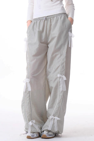 Loose Fit Lace Wide Pants