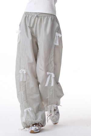 Loose Fit Lace Wide Pants