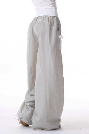 Loose Fit Lace Wide Pants