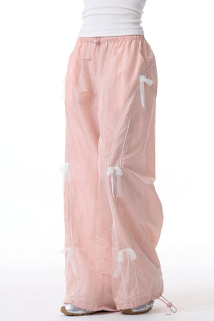 Loose Fit Lace Wide Pants