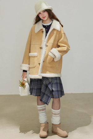 Loose Fit Lambswool Coat