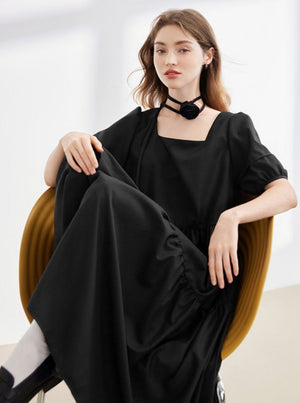 Loose French Midi Dress