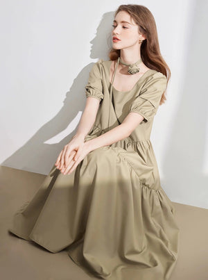 Loose French Midi Dress