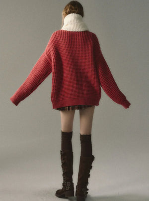 Loose Knitted Cardigan Jacket