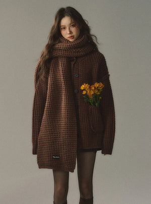 Loose Knitted Cardigan Jacket