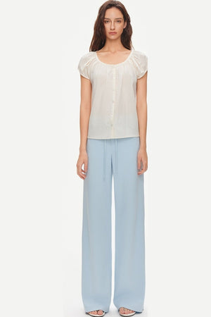 Loose Textured Cotton Seersucker Shirt