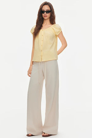 Loose Textured Cotton Seersucker Shirt