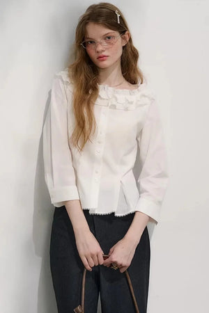 Love Thoughts White Lace Shirt