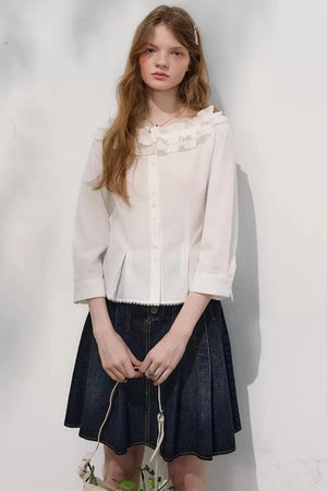 Love Thoughts White Lace Shirt