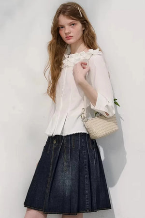 Love Thoughts White Lace Shirt