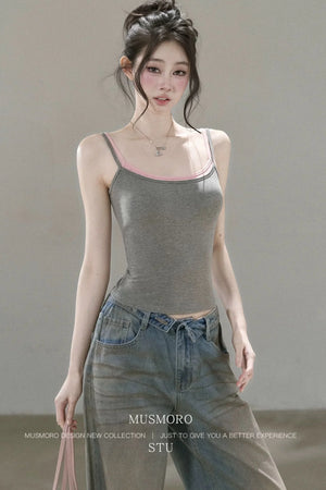 Low-Rise Complex Denim Pants