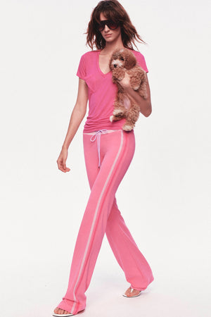 Low-Waisted Drawstring Double Waistband Straight Pants