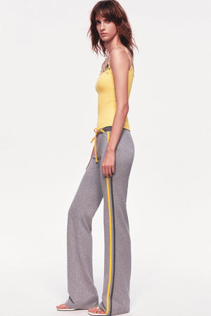 Low-Waisted Drawstring Double Waistband Straight Pants