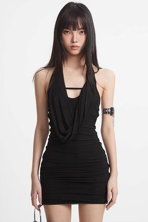 Lust Halterneck Pleated Dress