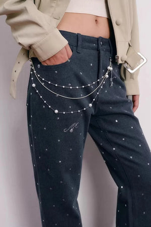 Lustrous Multi-Layered Pearl Waist Chain