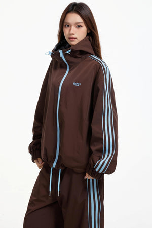 Lux Stripe Hooded Jacket Set-Up