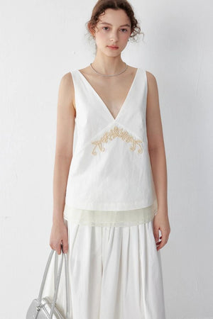 Luxe V-Neck Bustier & Linen Set-Up