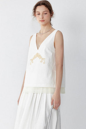 Luxe V-Neck Bustier & Linen Set-Up