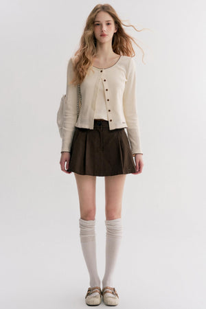 Luxurious Pleated A-Line Skirt