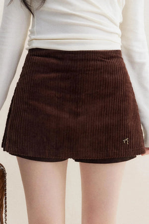 Luxury Corduroy A-Line Skirt