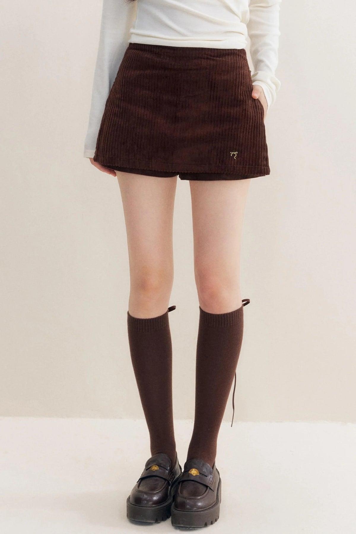 Luxury Corduroy A-Line Skirt