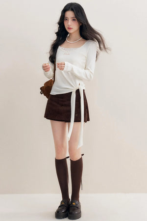Luxury Corduroy A-Line Skirt