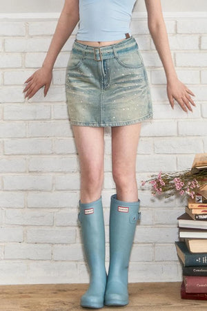 Luxury Denim Skirt