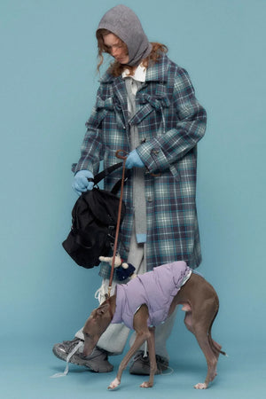 Luxury Tartan Mid-Length Coat