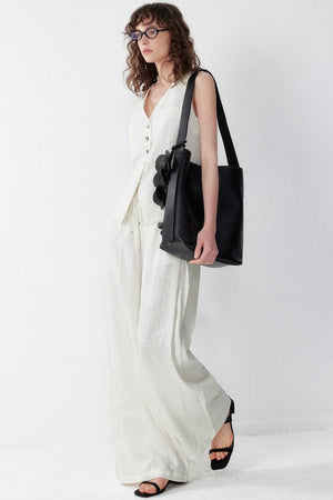 Luxury Tencel Vest Suit Set-Up