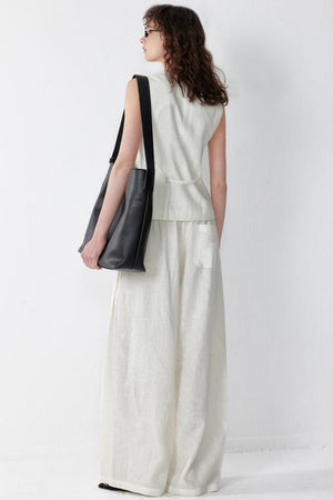 Luxury Tencel Vest Suit Set-Up