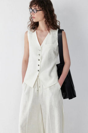 Luxury Tencel Vest Suit Set-Up