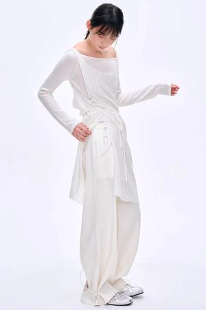 Lyocell Blend Color-Block Pants