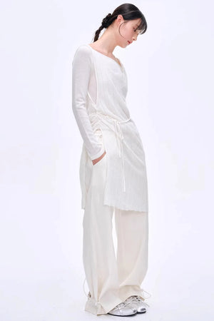 Lyocell Blend Color-Block Pants
