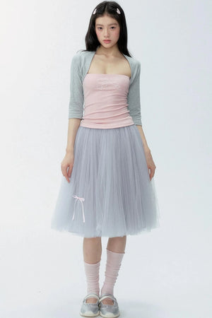 Lyocell Color-Blocked Knit Top Set-Up